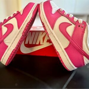 Nike High-Top Pink and Cream Sneakers